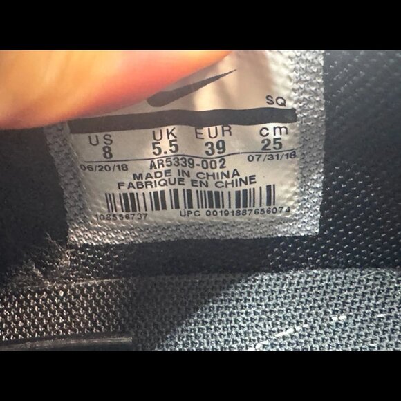 Size 8 -Nike Air Force 1 Sage Low Womens Black White Platform Sneaker AR5339-002 - Picture 8 of 11